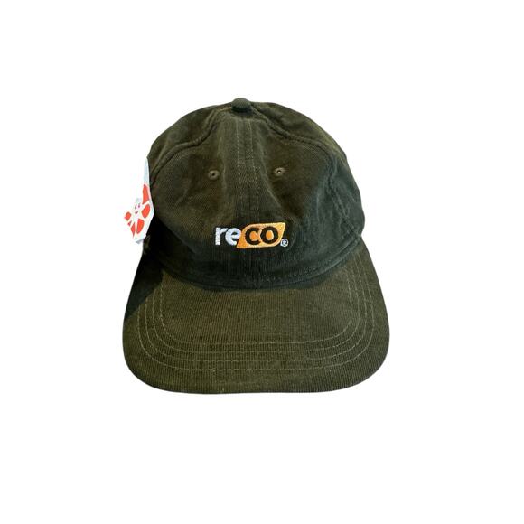Reco Green Corduroy Dad Hat Adjustable Port Authority Cap 100% Cotton - Picture 2 of 8